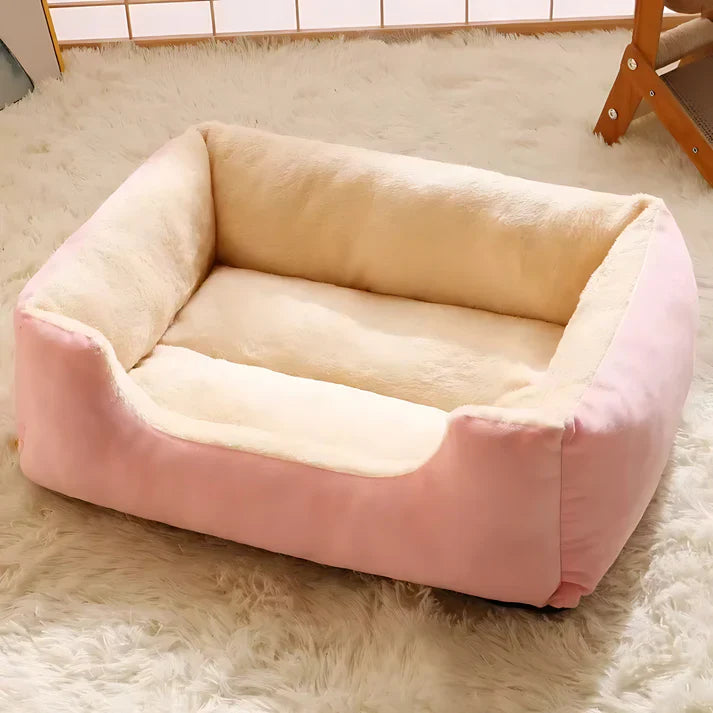 Rectangular Plush Dog and Cat Bed