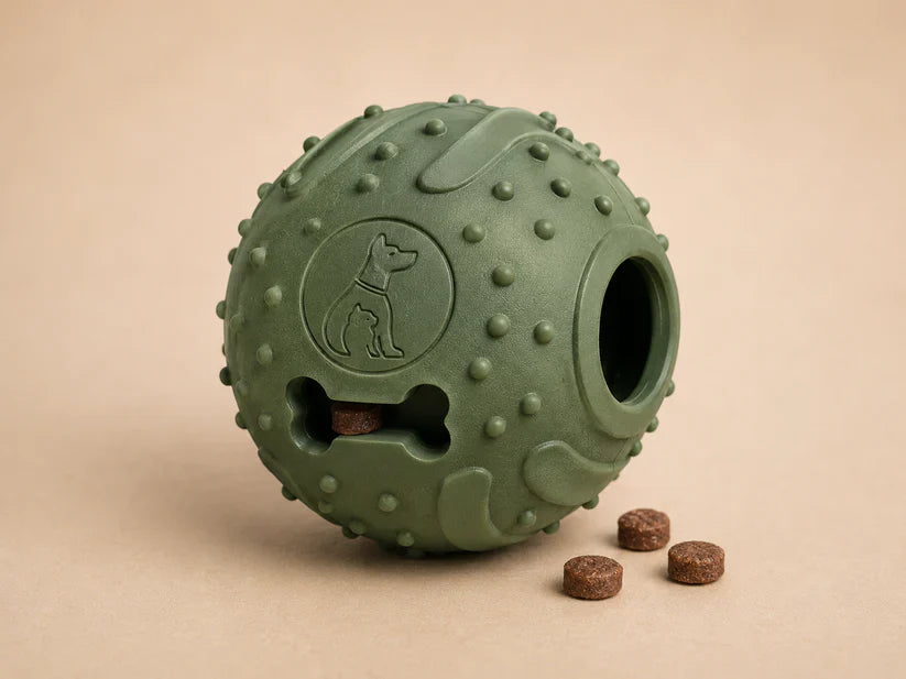 Rubber Treat Dispensing Dog Ball