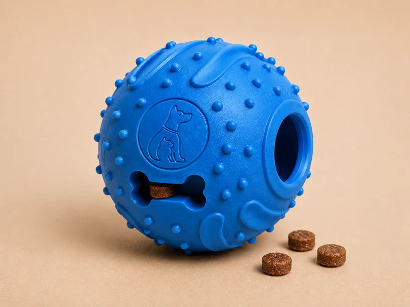 Rubber Treat Dispensing Dog Ball