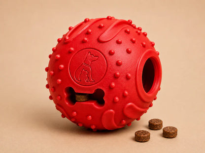 Rubber Treat Dispensing Dog Ball